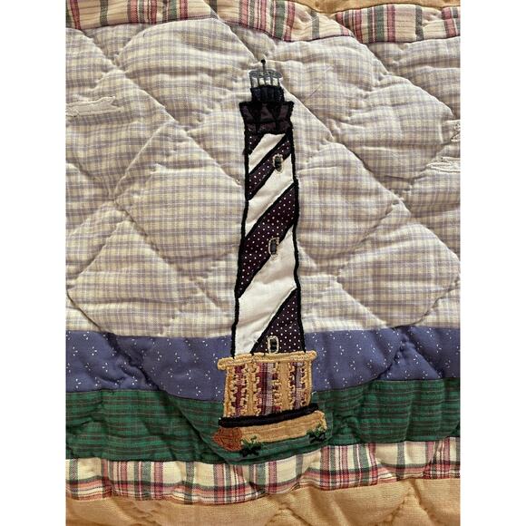 Nautical Handmade Quilted Table Runner 70" - Picture 5 of 7